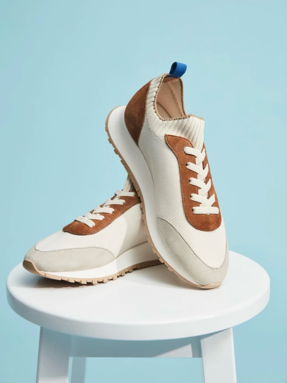 J. McLaughlin Dash Shoe - Beige and Brown women’s slip-on Sneaker